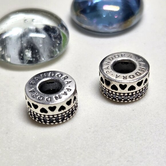 Authentic Pandora Hearts of Pandora Charms Sterling Silver Beads CZs Love Charms - Picture 3 of 4
